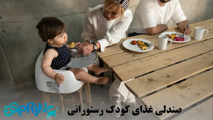 صندلی غذای پرتابل سه کاره مدل اسپرینگ
